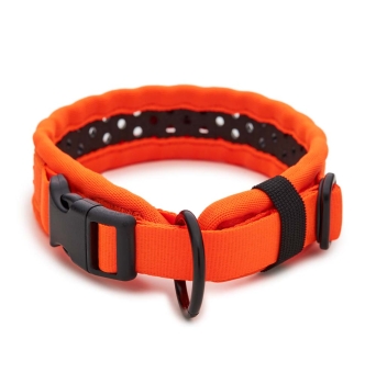 SOFTY Halsband | Länge: 40-46cm | Breite: 3,3cm | Farbe: orange/schwarz